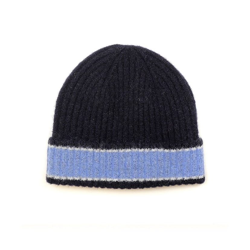POM Collection POM Collection Men's Winter Beanie Hat in Navy - 1