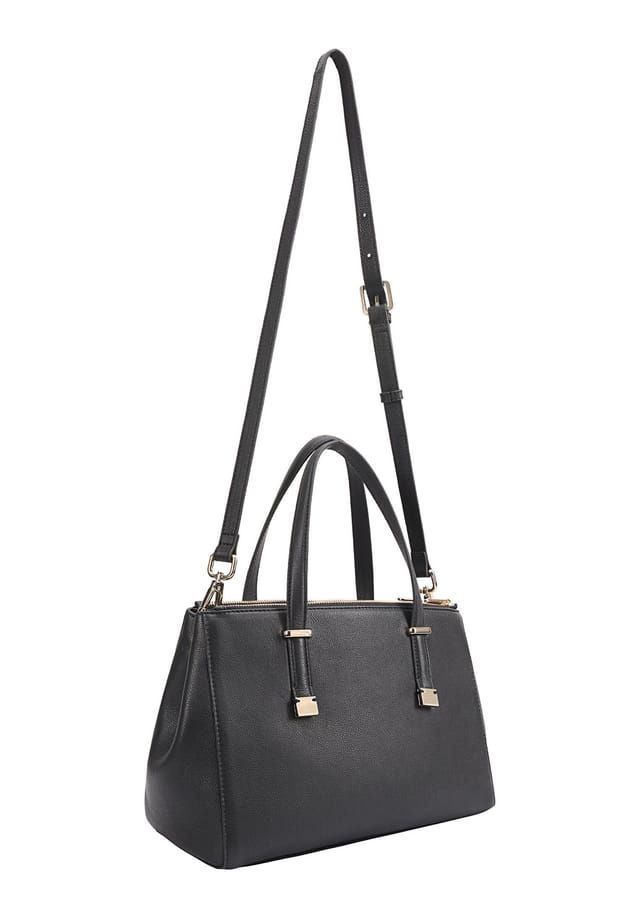 Sosandar SOSANDAR Women's Sloane Leather Multi Way Bag in Black - 2