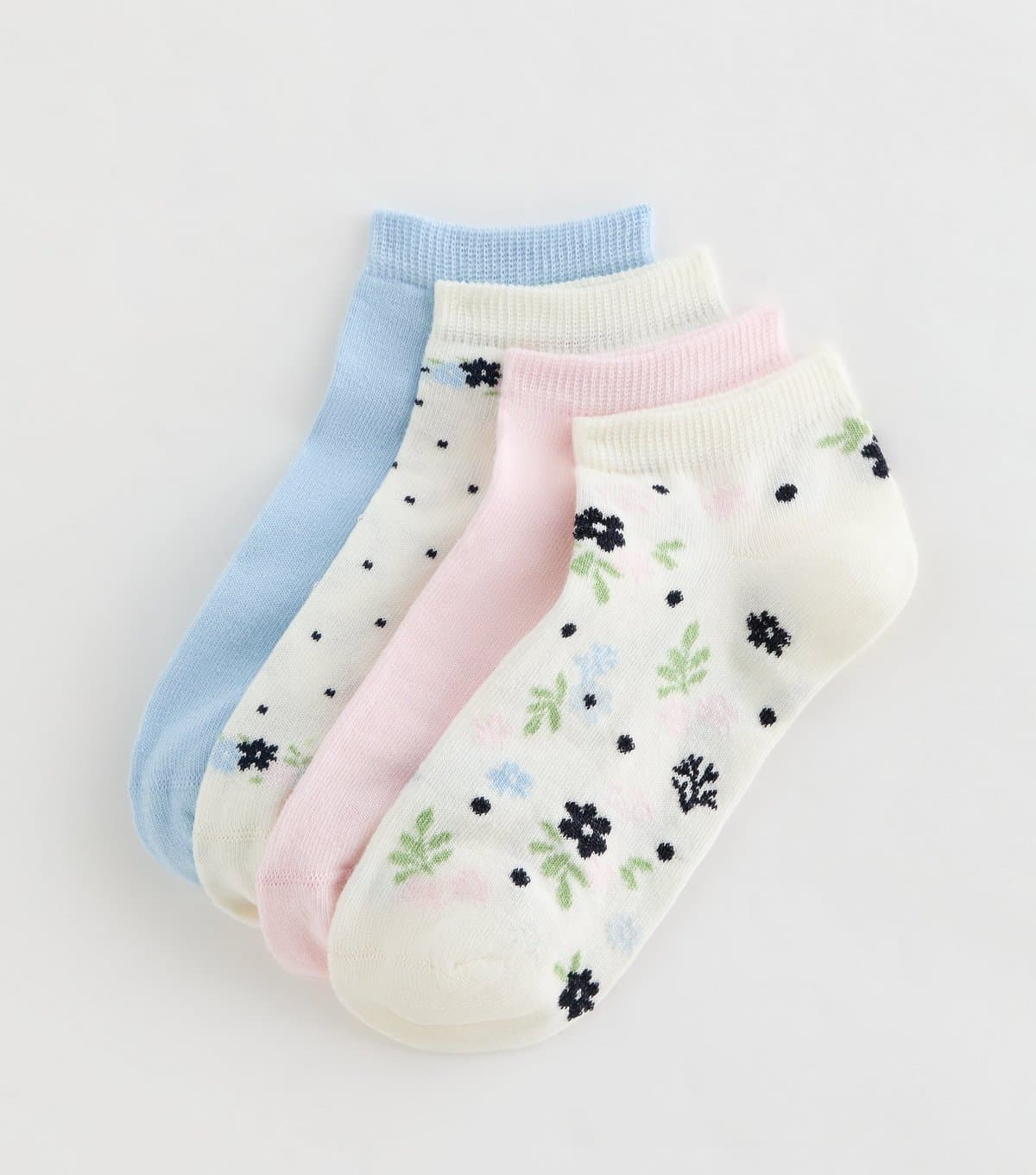 New Look New Look Multicolour Floral Patterned Trainer Socks Pack of 4
