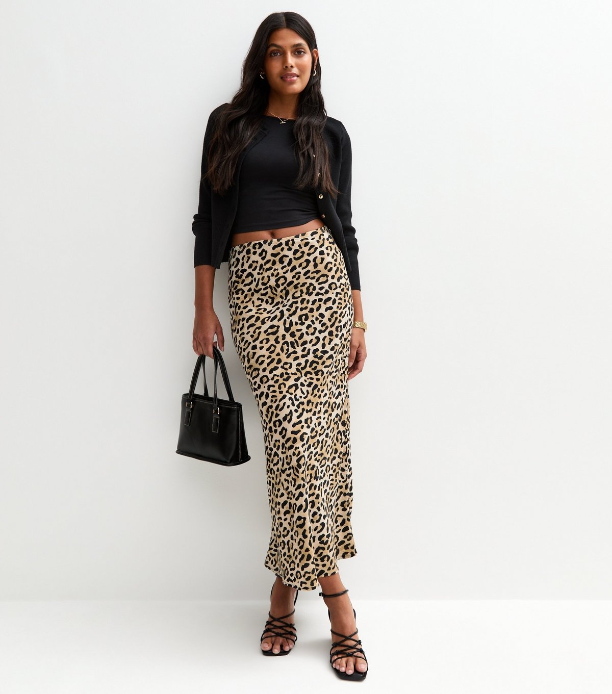New Look Women's Brown Leopard Print Midi Skirt New Look - 3