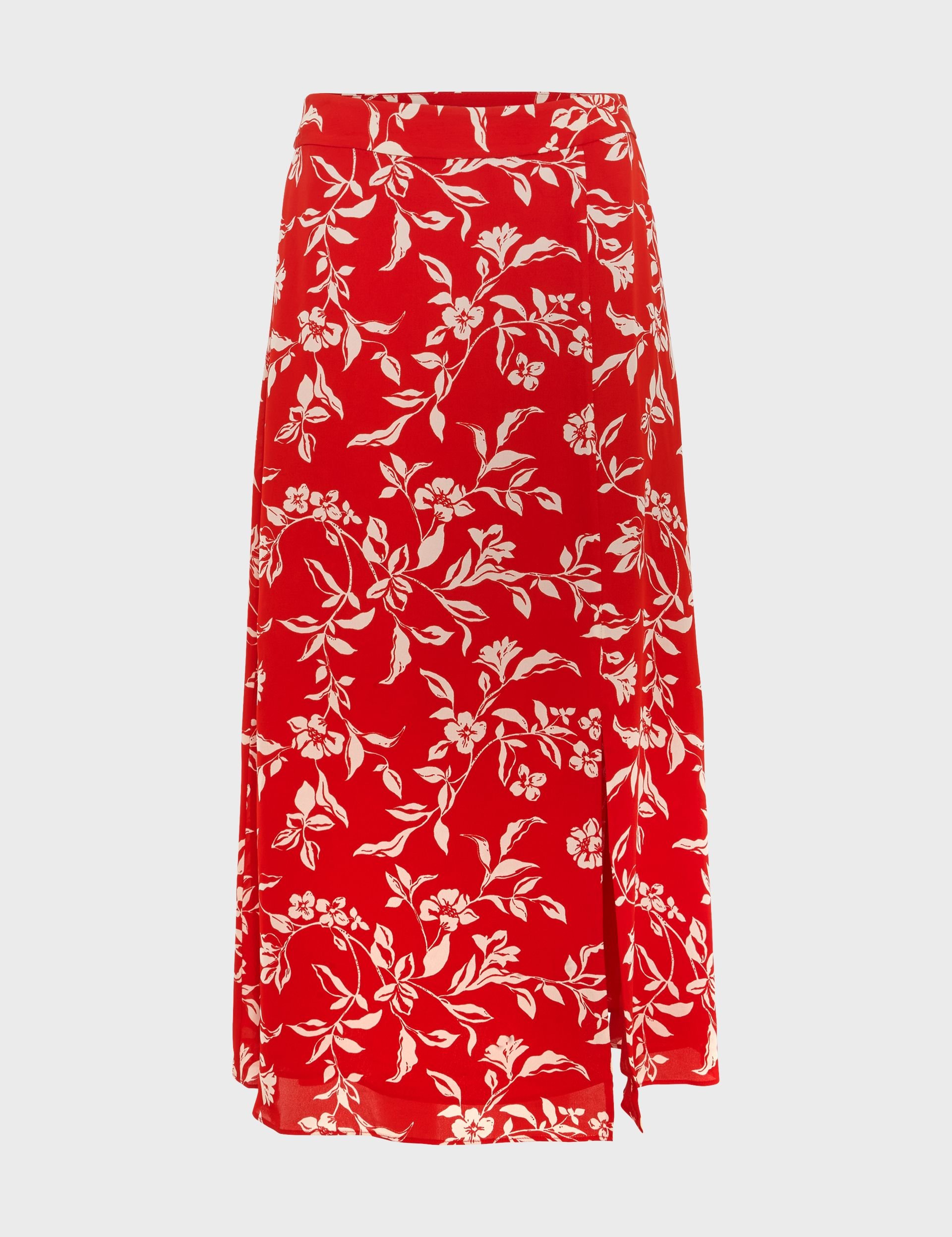 Hobbs London Hobbs London Women's Eloise Floral Midi Skirt in Red - 2