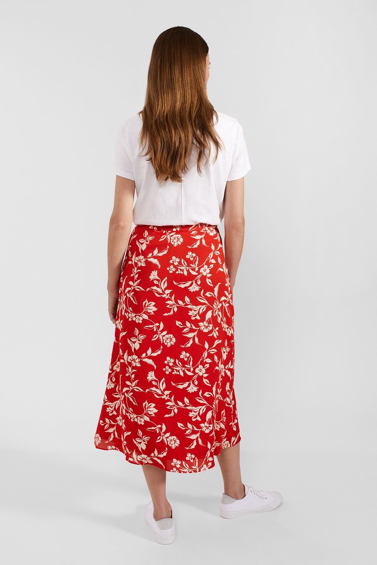 Hobbs London Hobbs London Women's Eloise Floral Midi Skirt in Red - 4