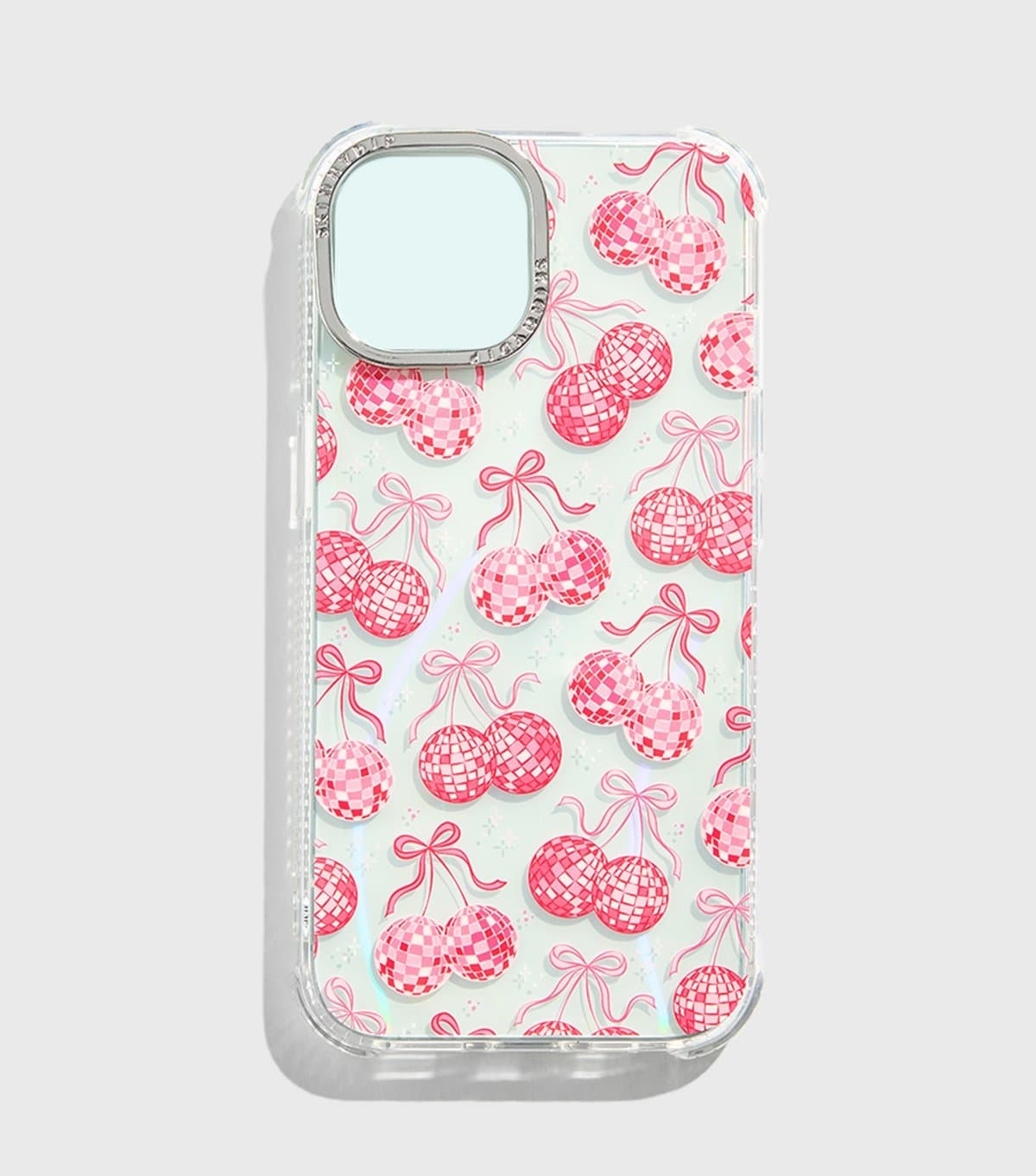 Skinnydip Pink Discoball and Bows iPhone Case Skinnydip New Look