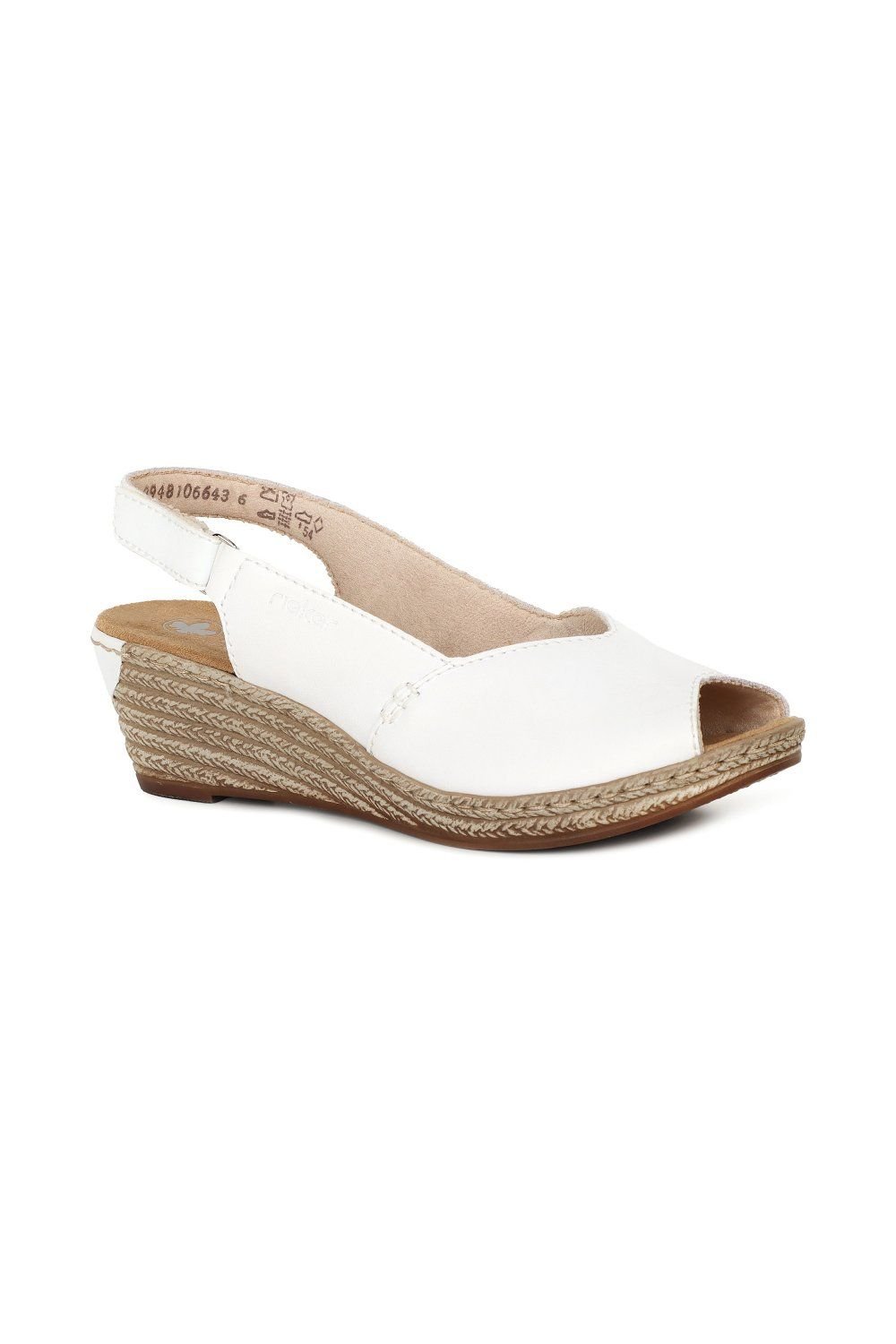 Rieker Rieker Women's 'Honolulu' Wedge Sandals in White - 4