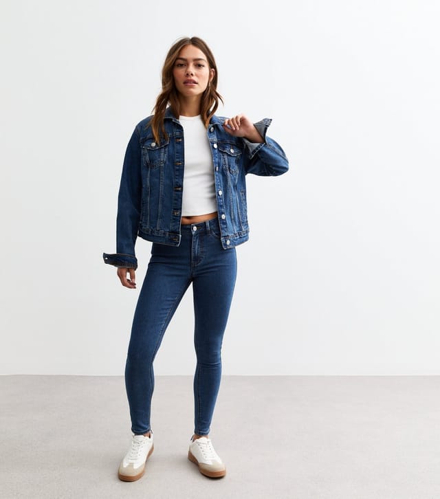 New Look Women's Petite Blue Mid Rise Slim Jeans New Look - 2