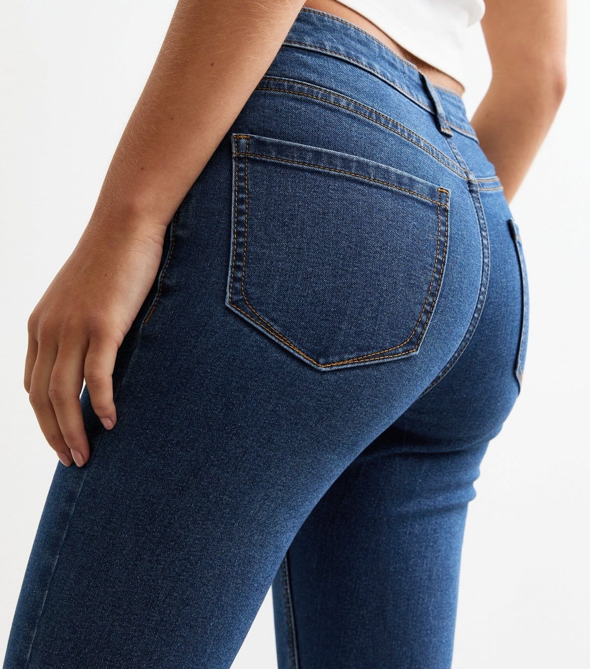 New Look Women's Petite Blue Mid Rise Slim Jeans New Look - 4