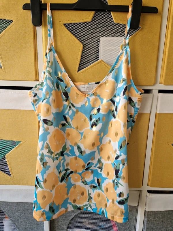 Never Fully Dressed Never fully dressed women's pink yellow floral cami size 8