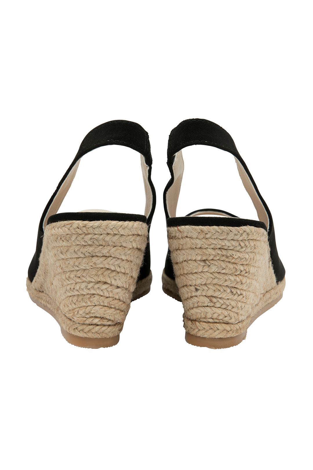 Lotus Lotus Women's Black 'Gigi' Microfibre Wedge Shoes - 3