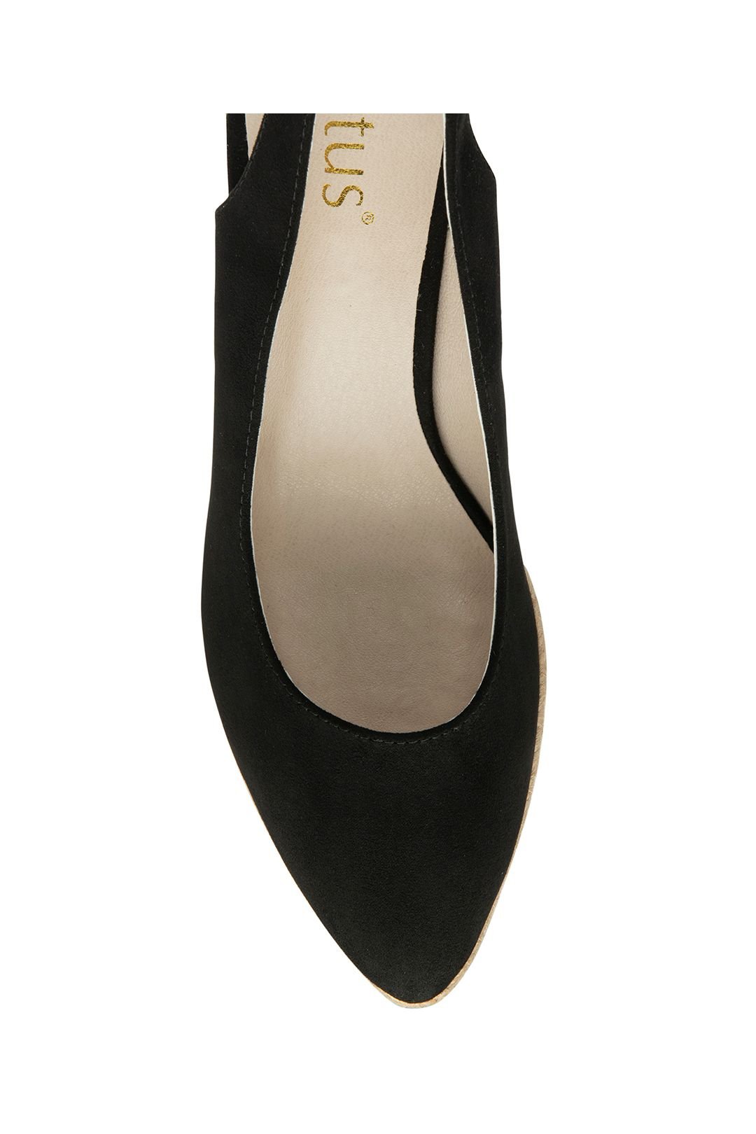 Lotus Lotus Women's Black 'Gigi' Microfibre Wedge Shoes - 4