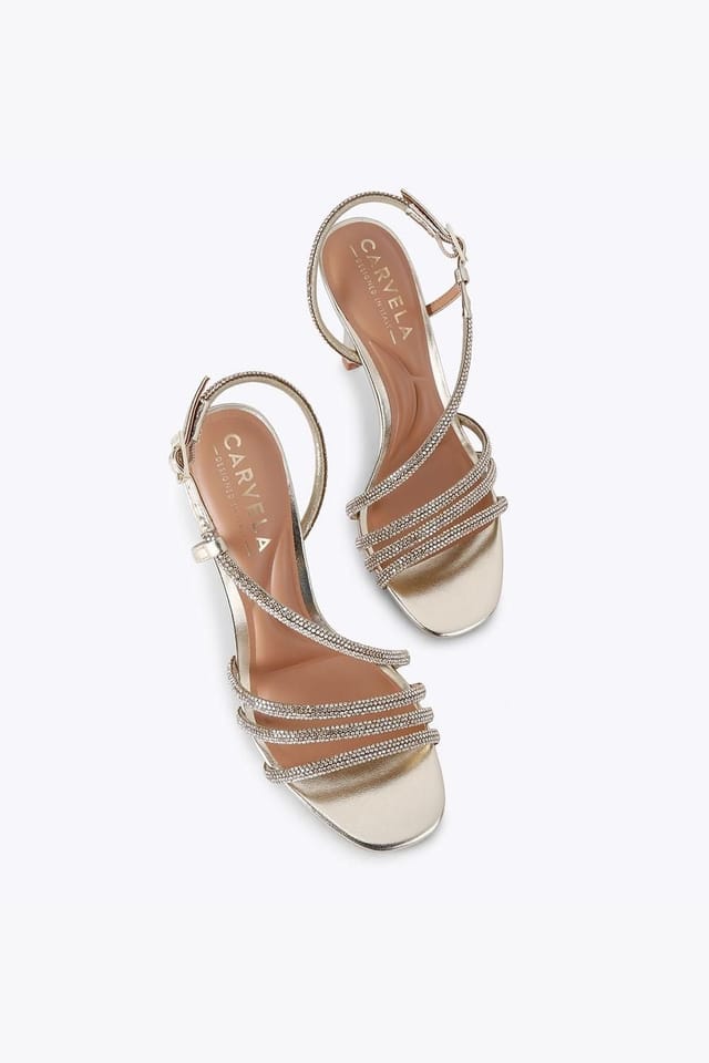 Carvela Carvela Women's 'Paparazza Jewel Heel' Fabric Heels in Gold - 2