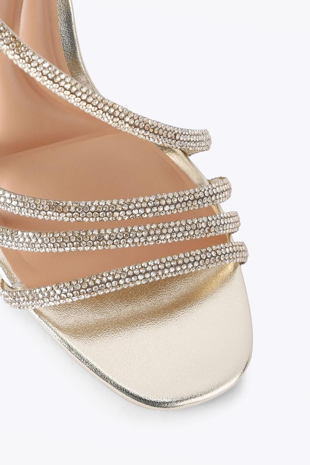 Carvela Carvela Women's 'Paparazza Jewel Heel' Fabric Heels in Gold - 4
