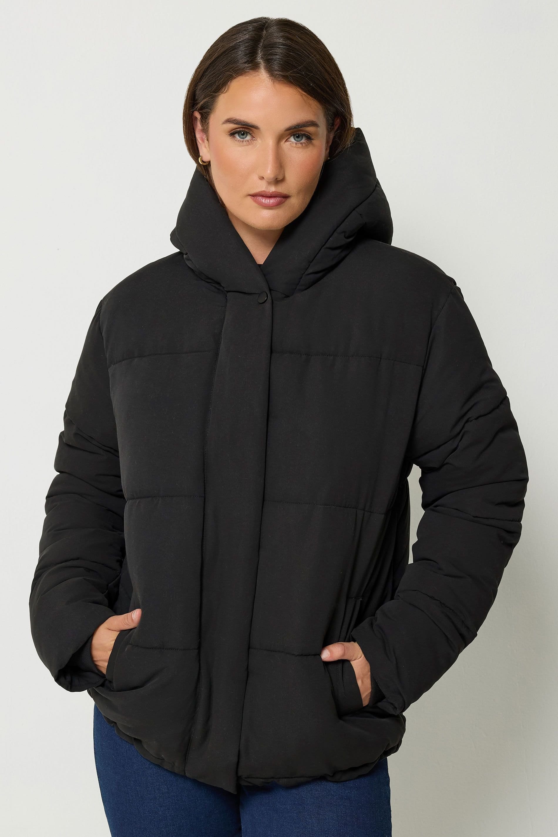 Long Tall Sally Long Tall Sally Women's Tall Padded Coat in Black - 4