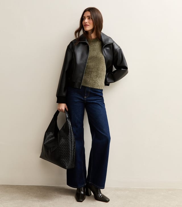 New Look Women's Khaki Fluffy Knit Tank Top New Look - 2