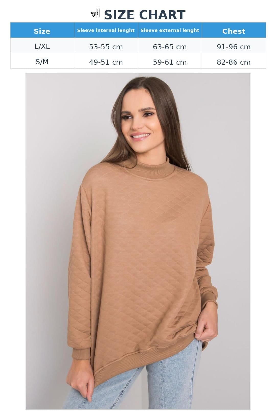 Love Lace Love Lace Women's Long Sleeve Quilted Pullover Sweatshirt in Brown - 4