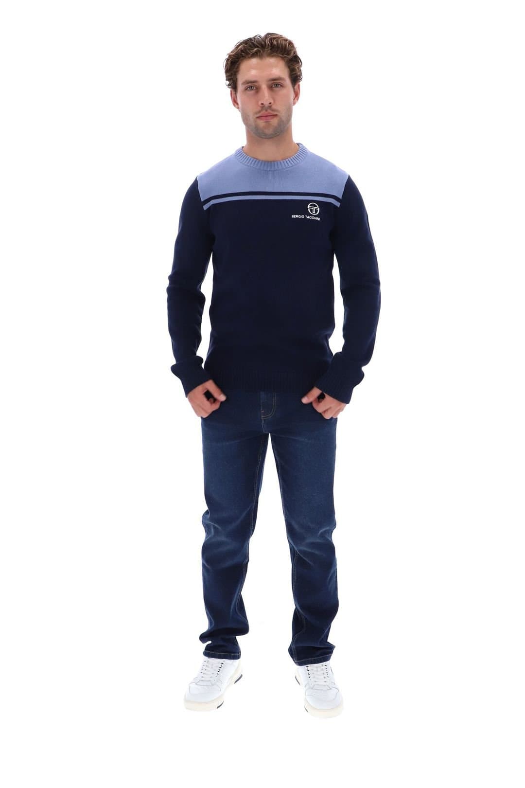 Sergio Tacchini Sergio Tacchini Men's Young Line Track Top Maritime Blue/Country Blue in Navy