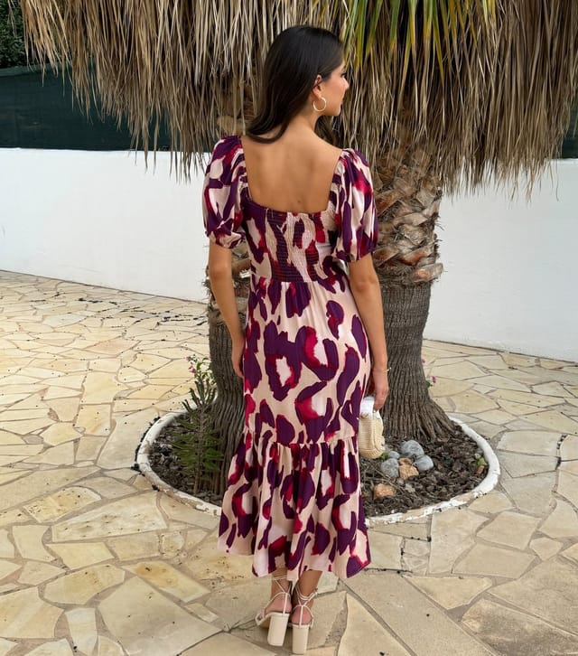 AX Paris Women's Purple Patterned Midi Dress AX Paris New Look - 3