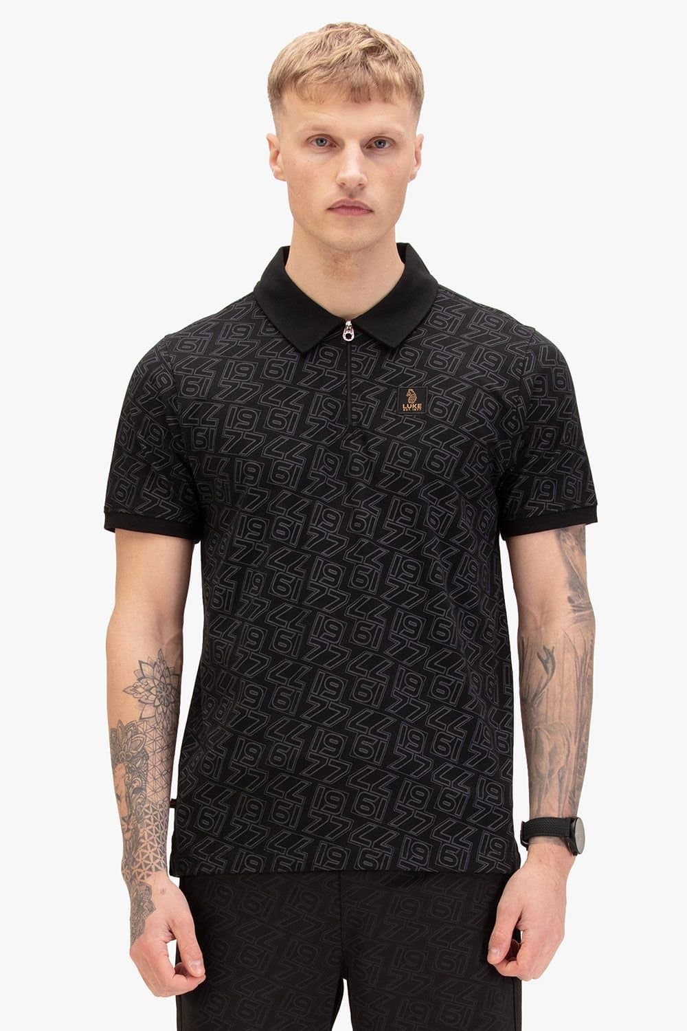 Luke 1977 Luke 1977 Men's Totti Polo in Black