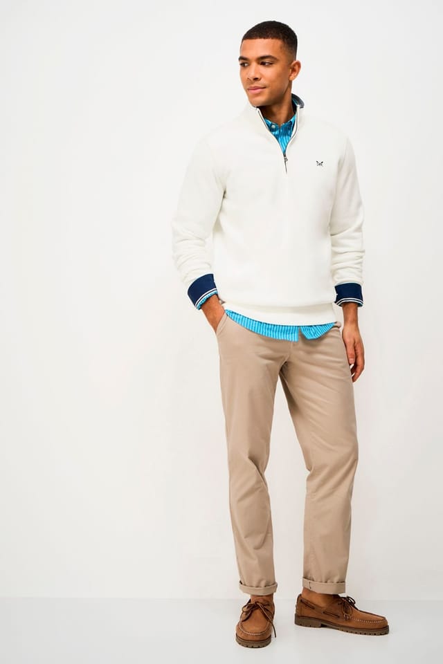 Crew Clothing Crew Clothing Men's Classic Half Zip Sweat Snow White - 2