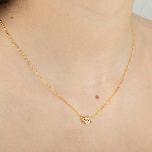 Gold Trip Gold Trip Women's Crystal Cluster Necklace in Gold - 2