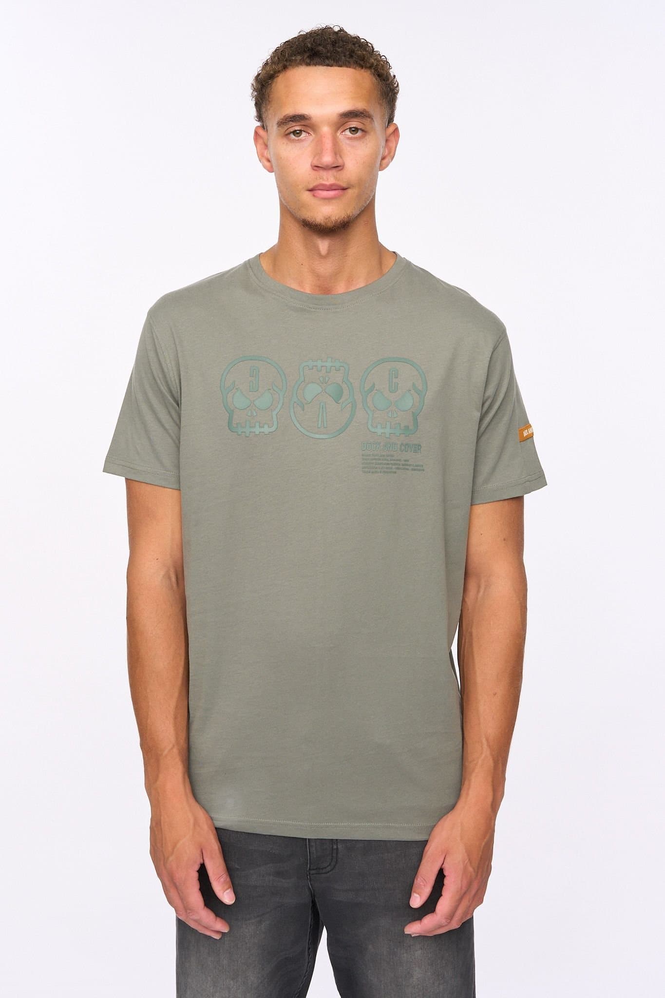 Duck&Cover Duck&Cover Men's Deltamans T-Shirt in Dark Olive