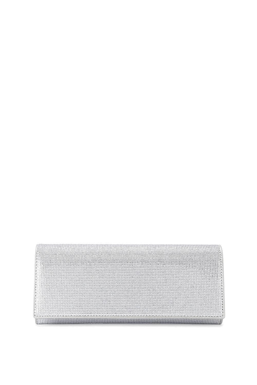 KG Kurt Geiger KG Kurt Geiger Silver Suedette Clutch Bag