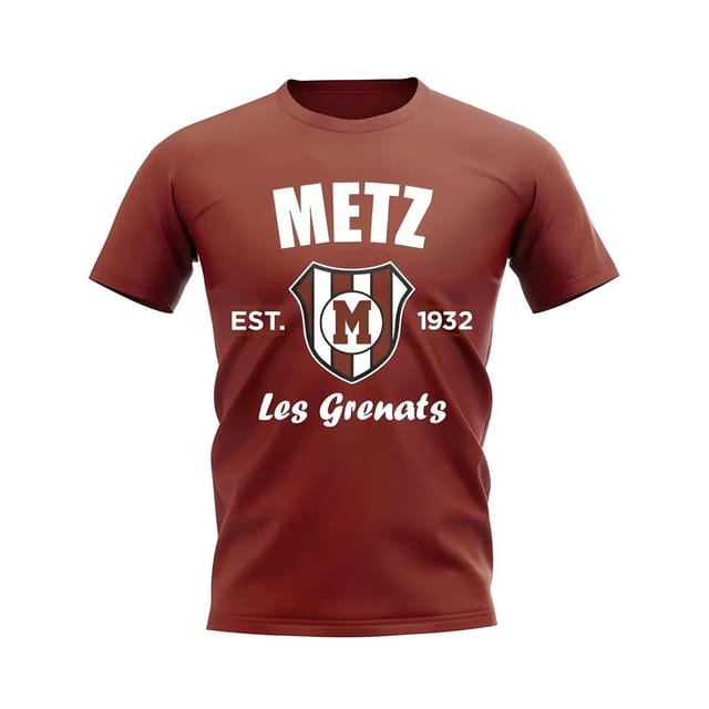 Metz Metz Men's Personalised Established Football T-Shirt in Maroon - 2