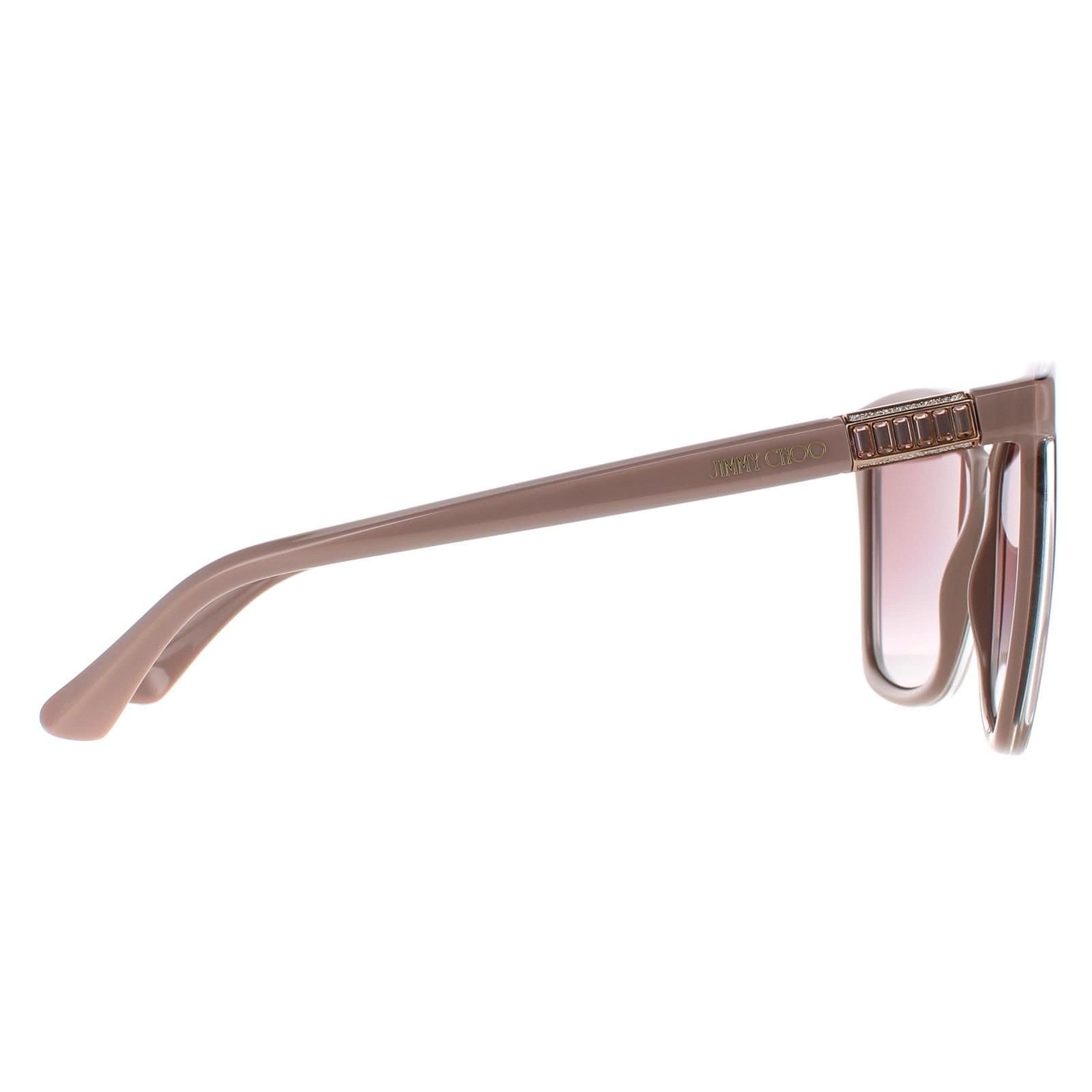 Jimmy Choo Jimmy Choo Women's Square Nude Brown Silver Mirror ALI/S in Pink - 4