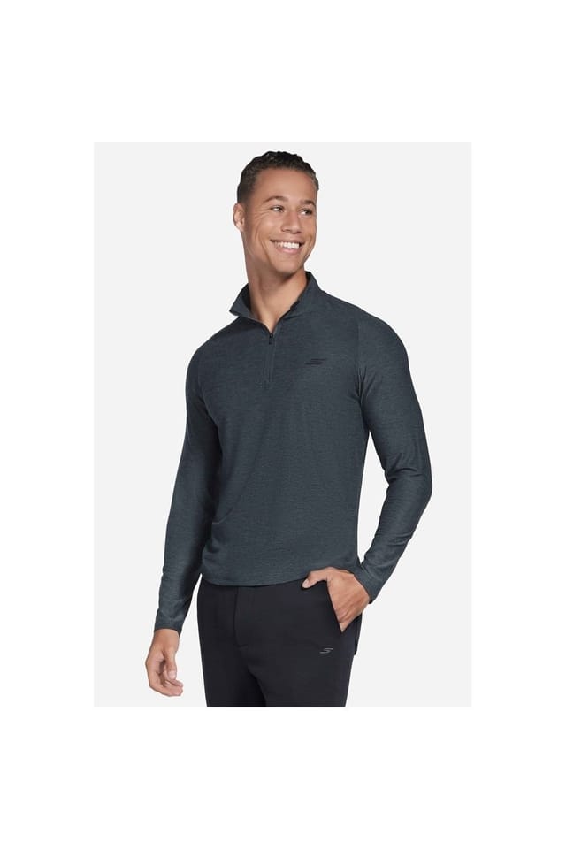Skechers Skechers Men's GO DRI All Day Performance 1/4 Zip in Charcoal - 3