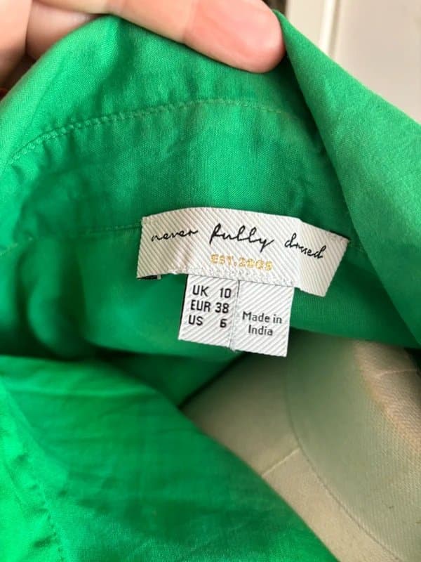 Never Fully Dressed Never Fully Dressed green crochet mini dress 10
