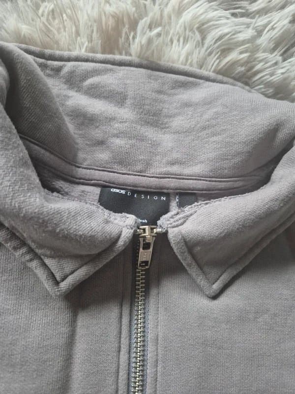 ASOS ASOS grey half zip top