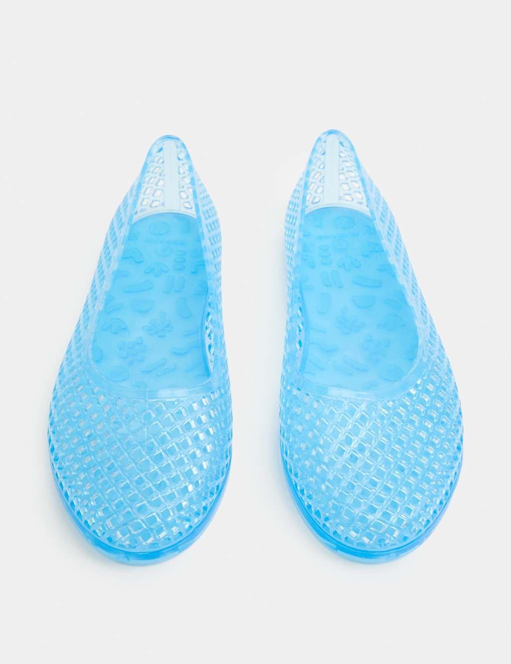 Marks & Spencer M&S Jelly Flat Ballet Pumps Blue