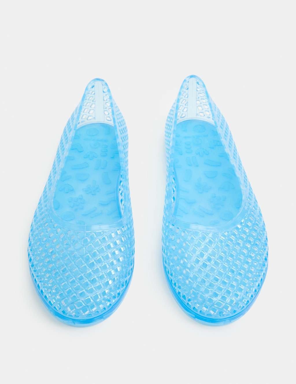 Marks & Spencer M&S Jelly Flat Ballet Pumps Blue - 1