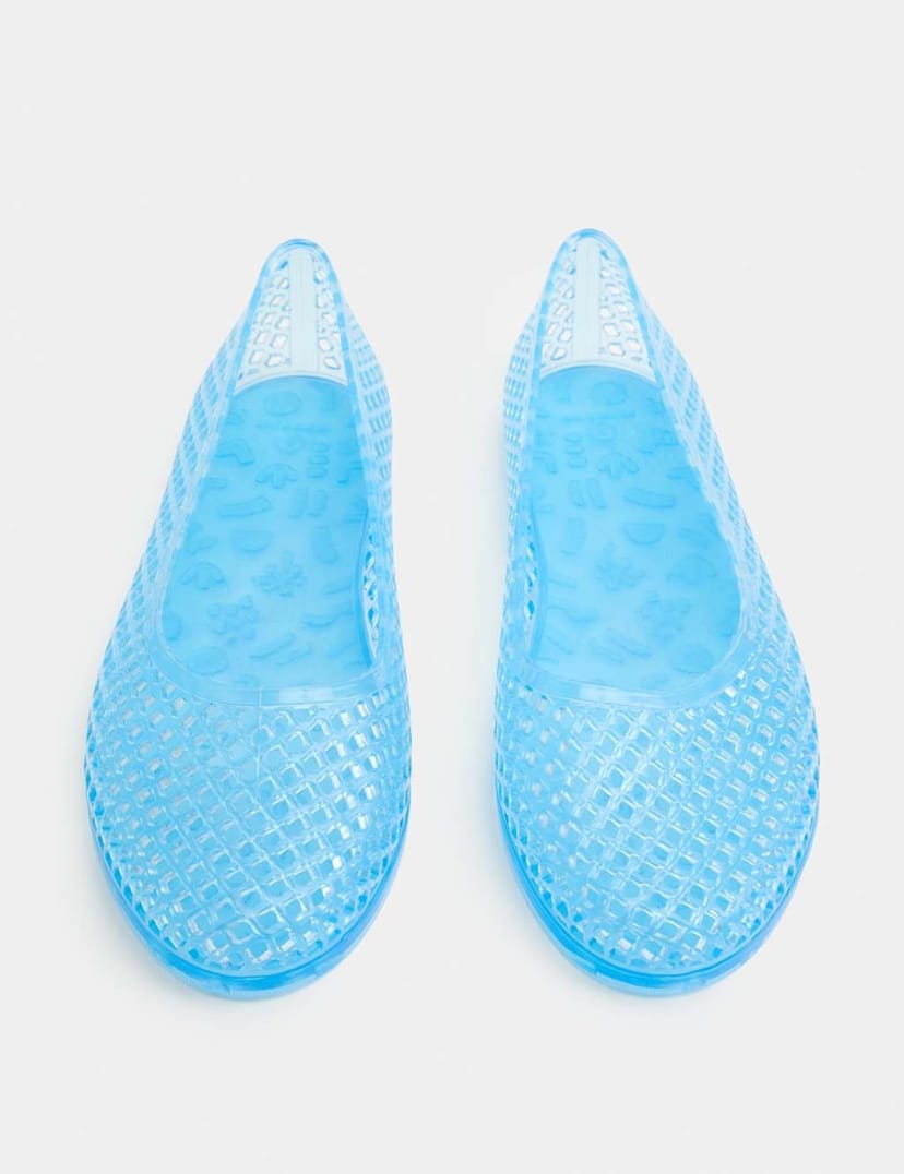 Marks & Spencer M&S Jelly Flat Ballet Pumps Blue - 1