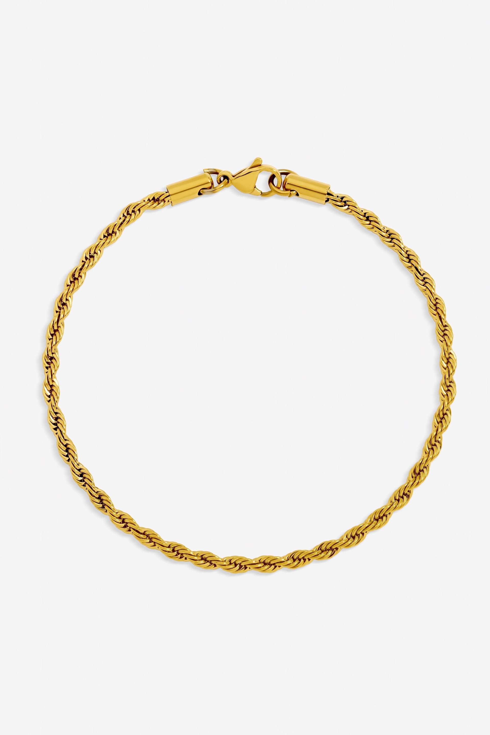 Inicio Inicio Men's Gold Plated Waterproof Twist Rope Bracelet - Gift Pouch