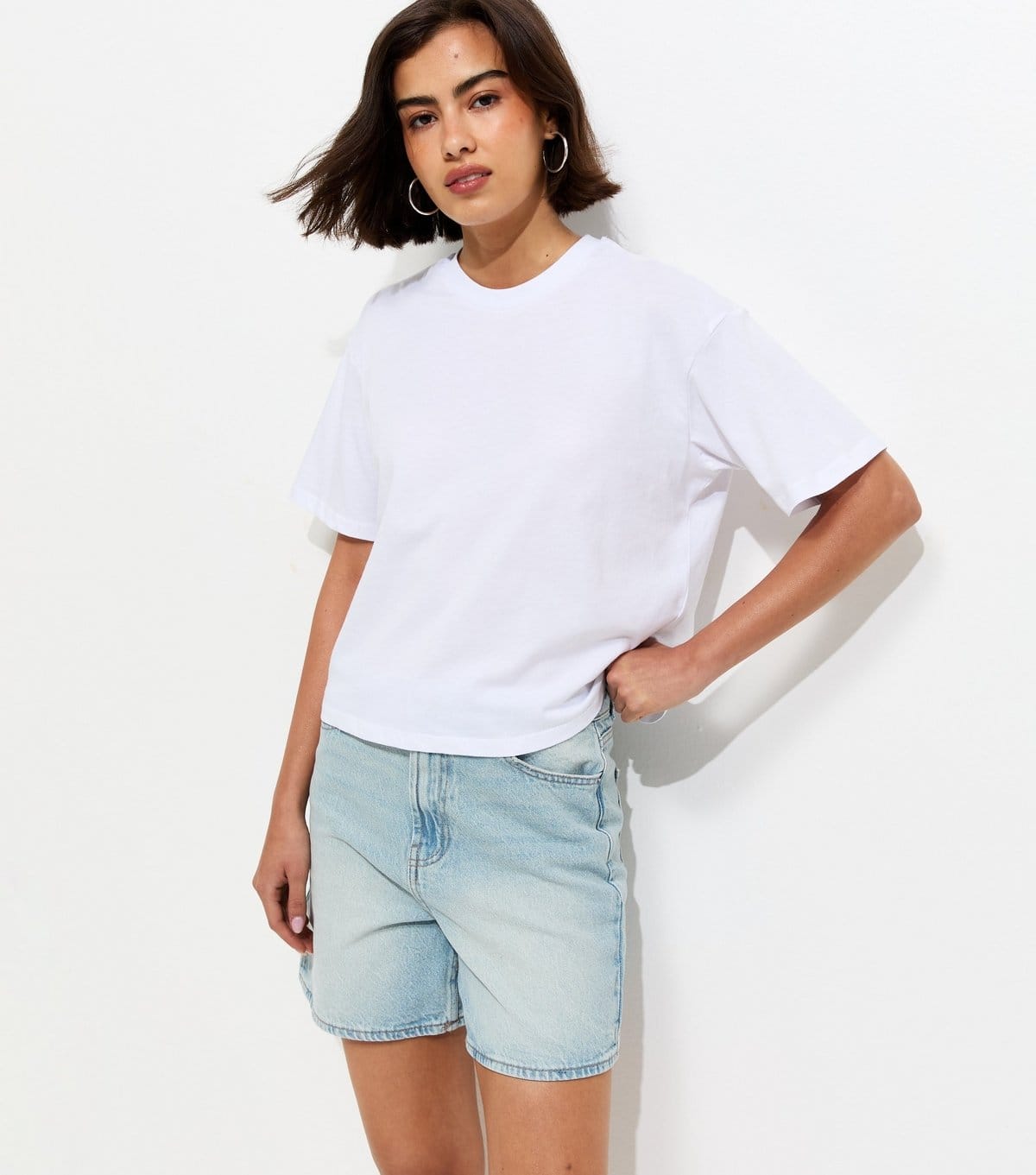 New Look Women's Light Blue Denim Shorts New Look - 1