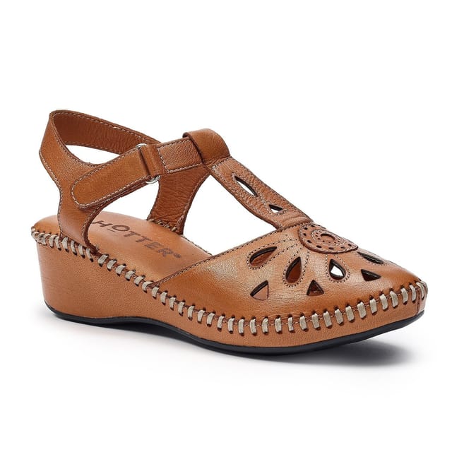 Hotter Hotter Women's 'Mdina' Wedge Sandals in Tan - 2