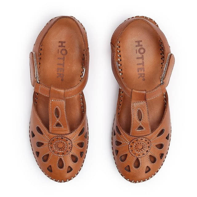 Hotter Hotter Women's 'Mdina' Wedge Sandals in Tan - 3