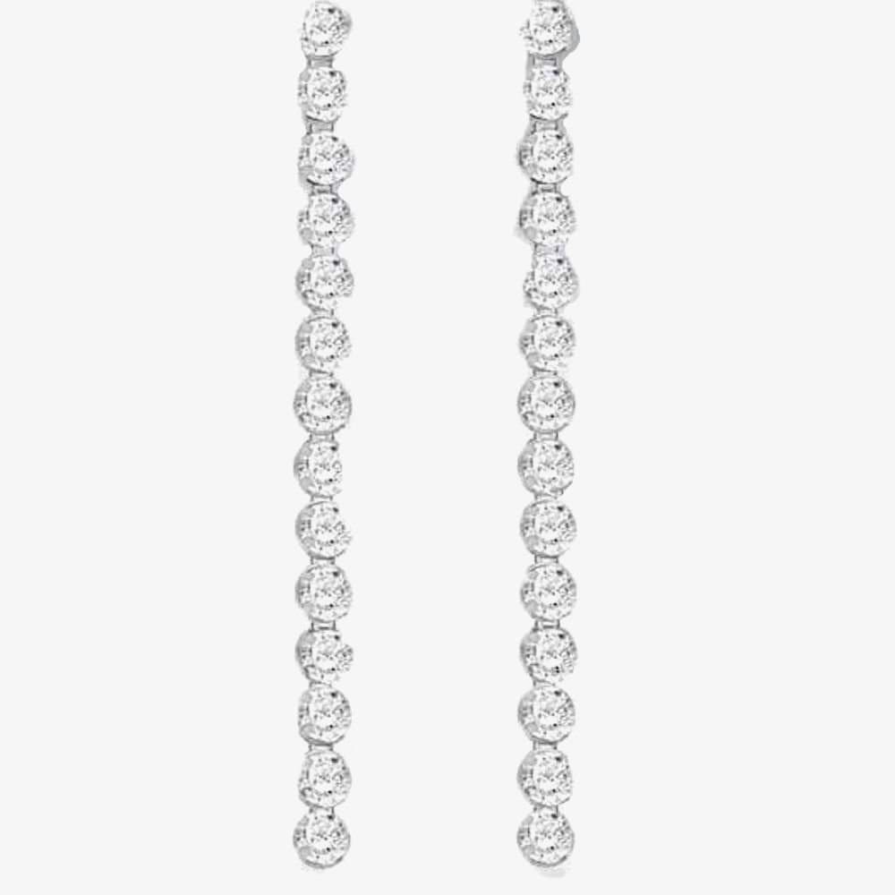 T.H.Baker T.H.Baker Silver Cubic Zirconia Drop Earrings