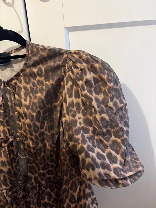 ASOS ASOS leopard print, 3 bow tie detail top