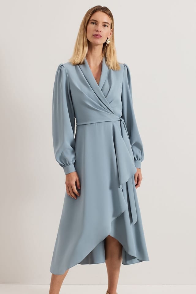 Phase Eight Phase Eight Women's Phillippa Wrap Dress in Duck Egg Blue - 3