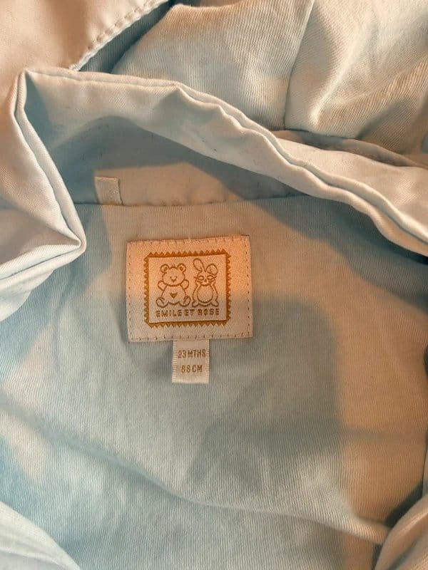 Emile et Rose Emile et Rose Baby Blue Lightweight Hooded Jacket 23 Months - 1