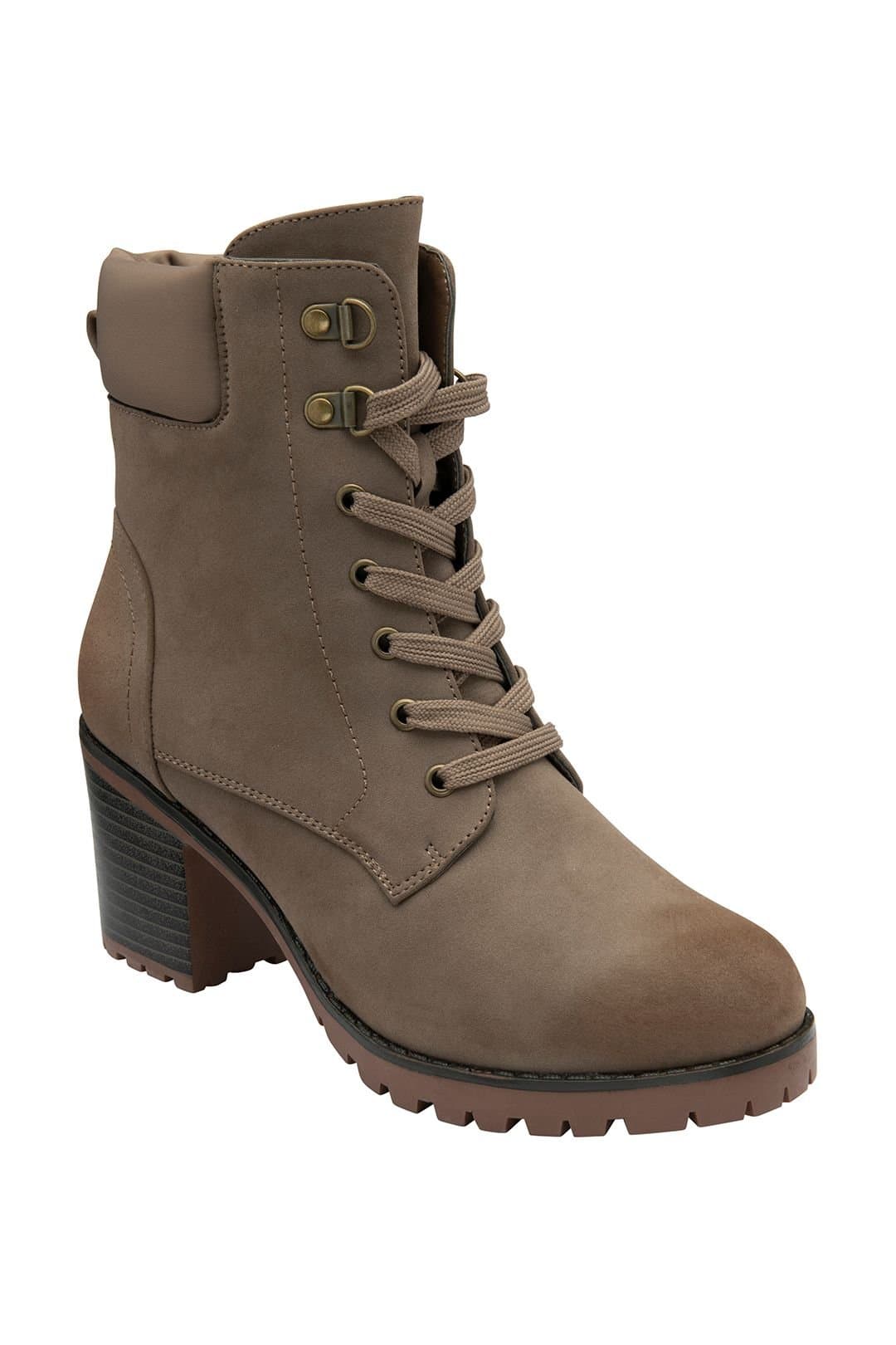 Lotus Lotus Women's 'Gene' Taupe Heeled Ankle Boots