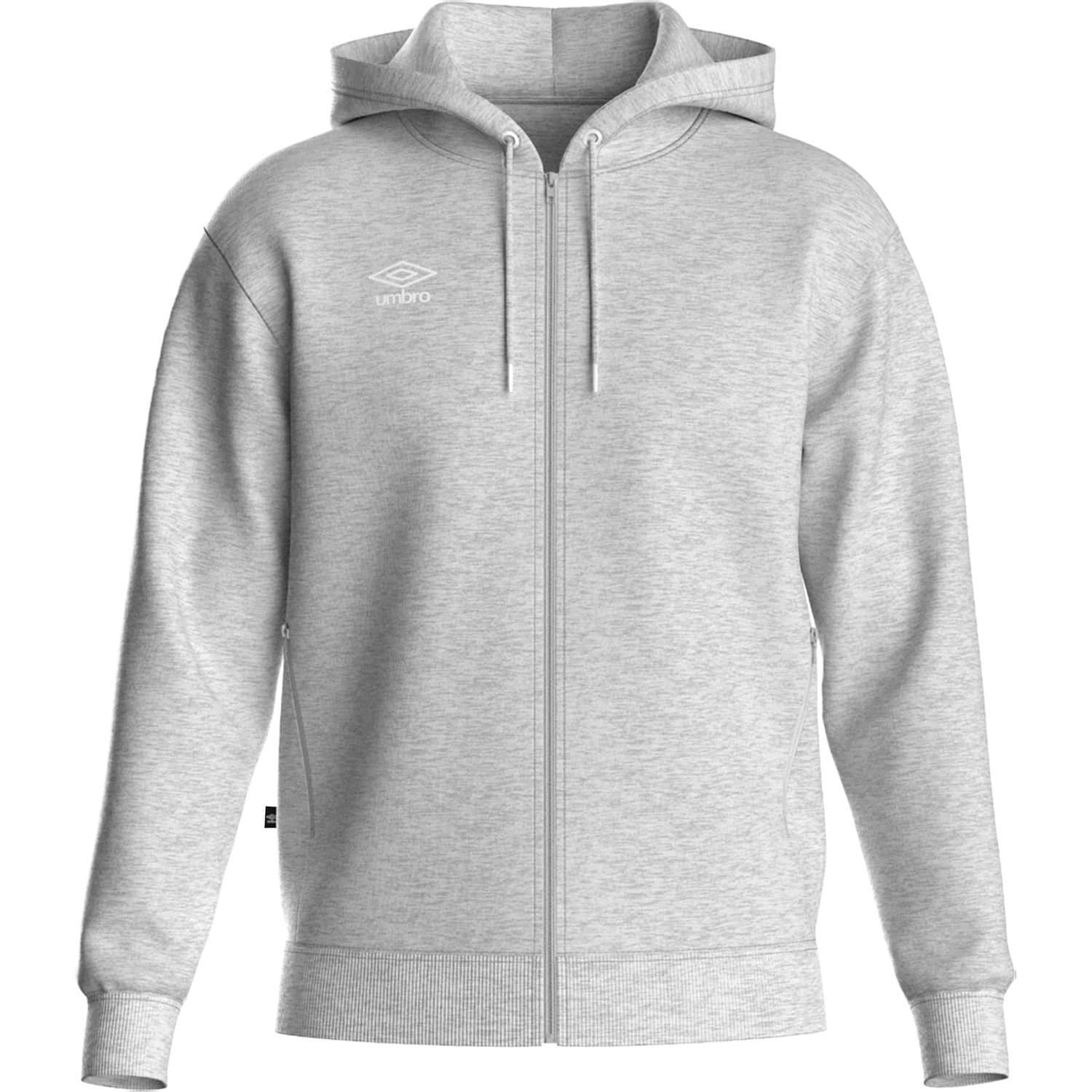 Umbro Umbro Men's Club Leisure Full Zip Hoodie in Pale Grey
