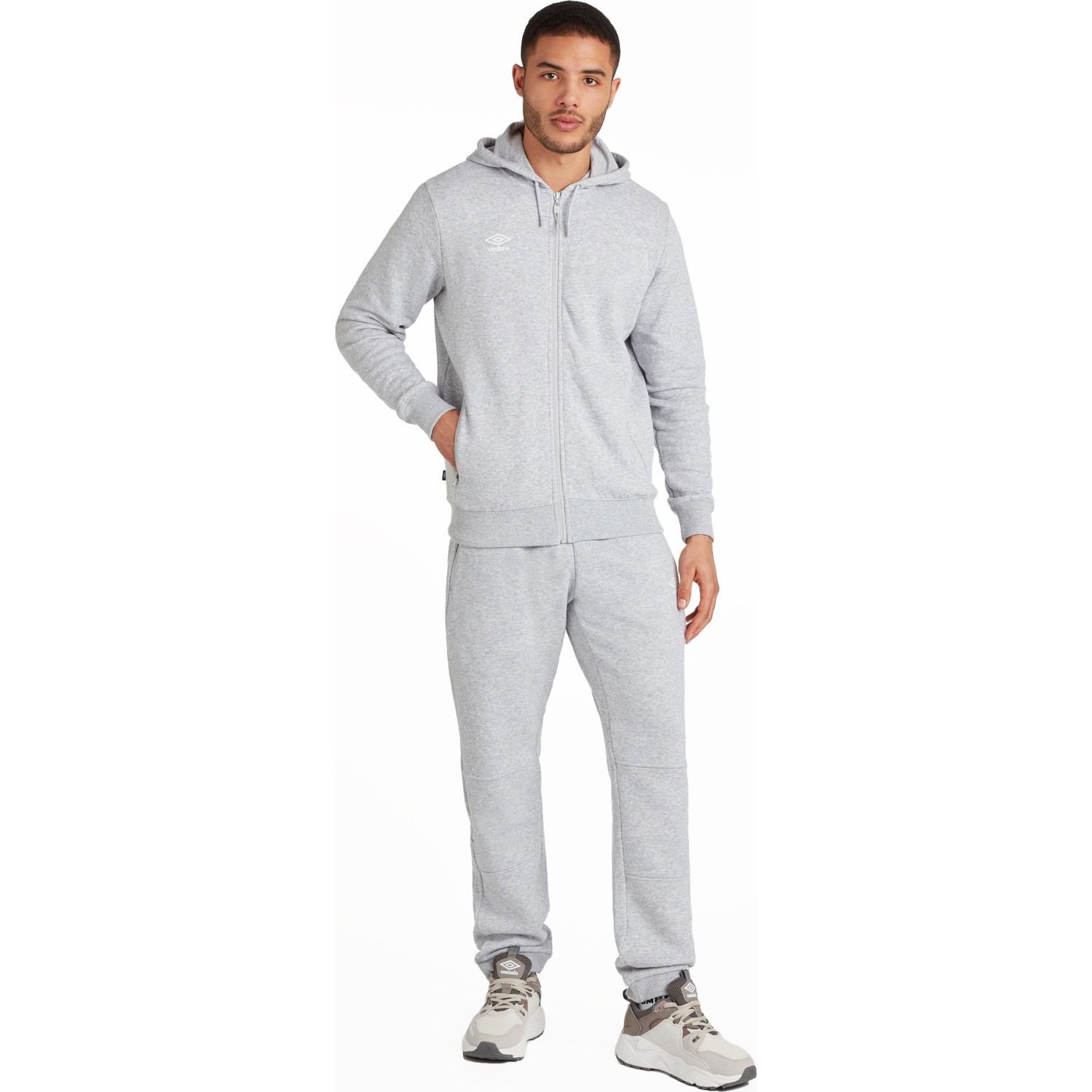 Umbro Umbro Men's Club Leisure Full Zip Hoodie in Pale Grey - 4