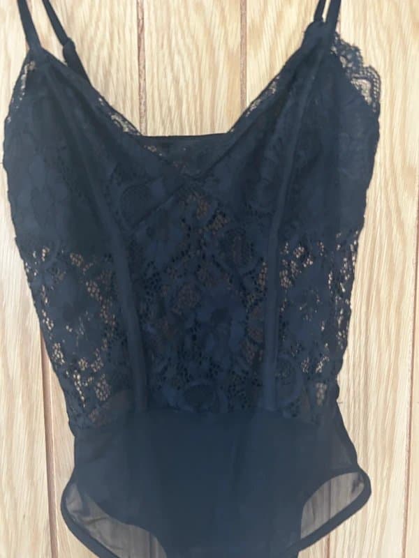 New Look Black lace corset bodysuit