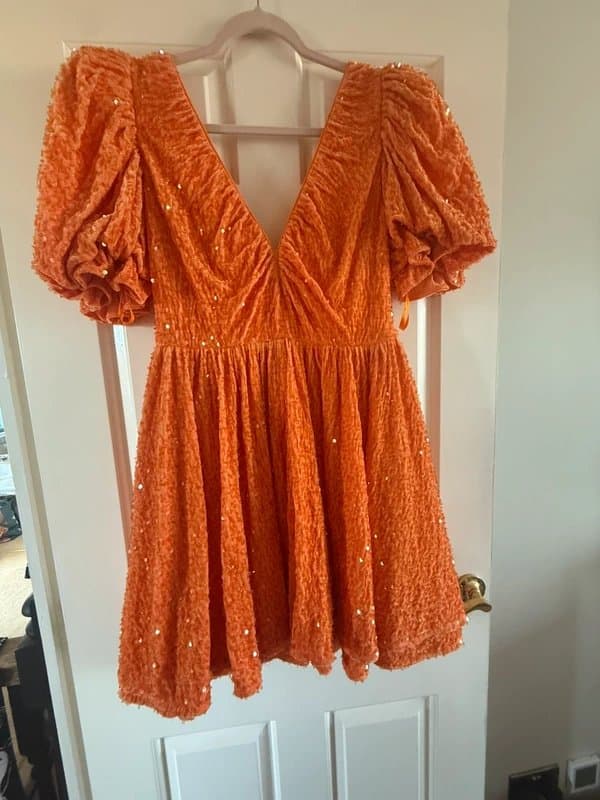 ASOS ASOS luxe orange sequin dress