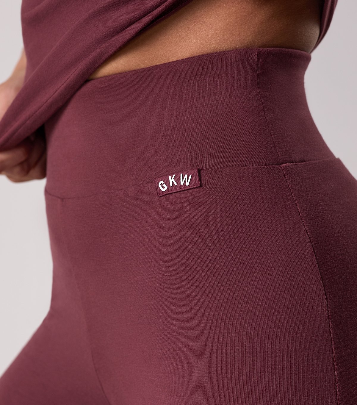 Gym King Women's Plush Burgundy Logo Waist Leggings Gym King New Look - 4