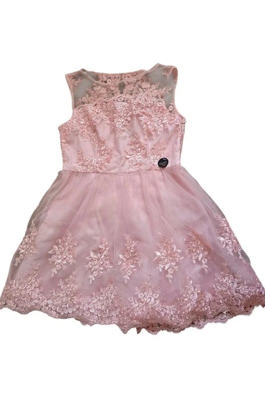 Chi Chi London Curve Rose Pink Lace Dress