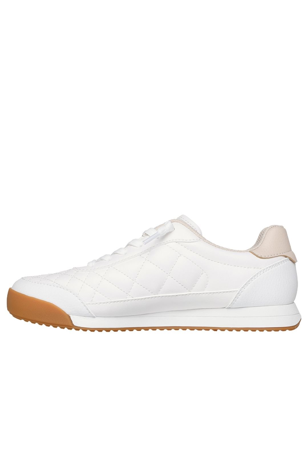 Skechers Skechers Women's BOBS BILLIE WILD COMFORT Quilted Faux Lace Sneaker White - 4