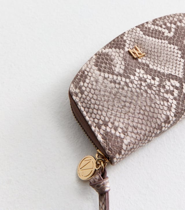 New Look Grey Snake Print Faux Leather Purse New Look - 2